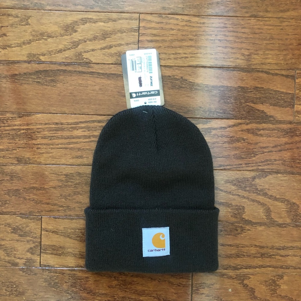 Carhartt beanie in dark green/ gray